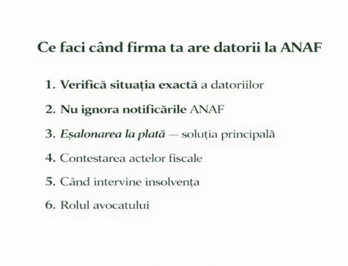 Ce faci când firma ta are datorii la ANAF?