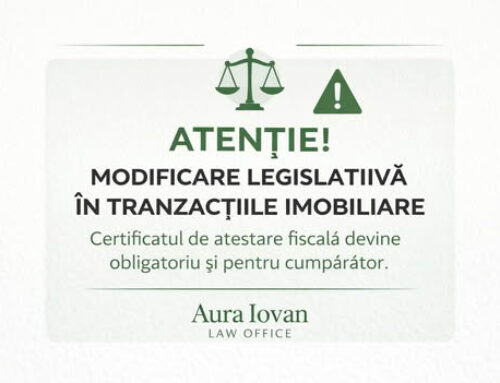MODIFICARE LEGISLATIVĂ CU IMPACT DIRECT ASUPRA TRANZACȚIILOR IMOBILIARE❗